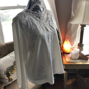 Long sleeve, detailed neck line blouse